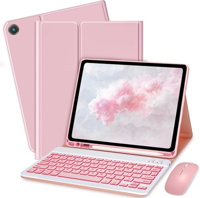Keyboard Case & Mouse Combo for Galaxy Tab A11+/A9+, 11'' - Pink