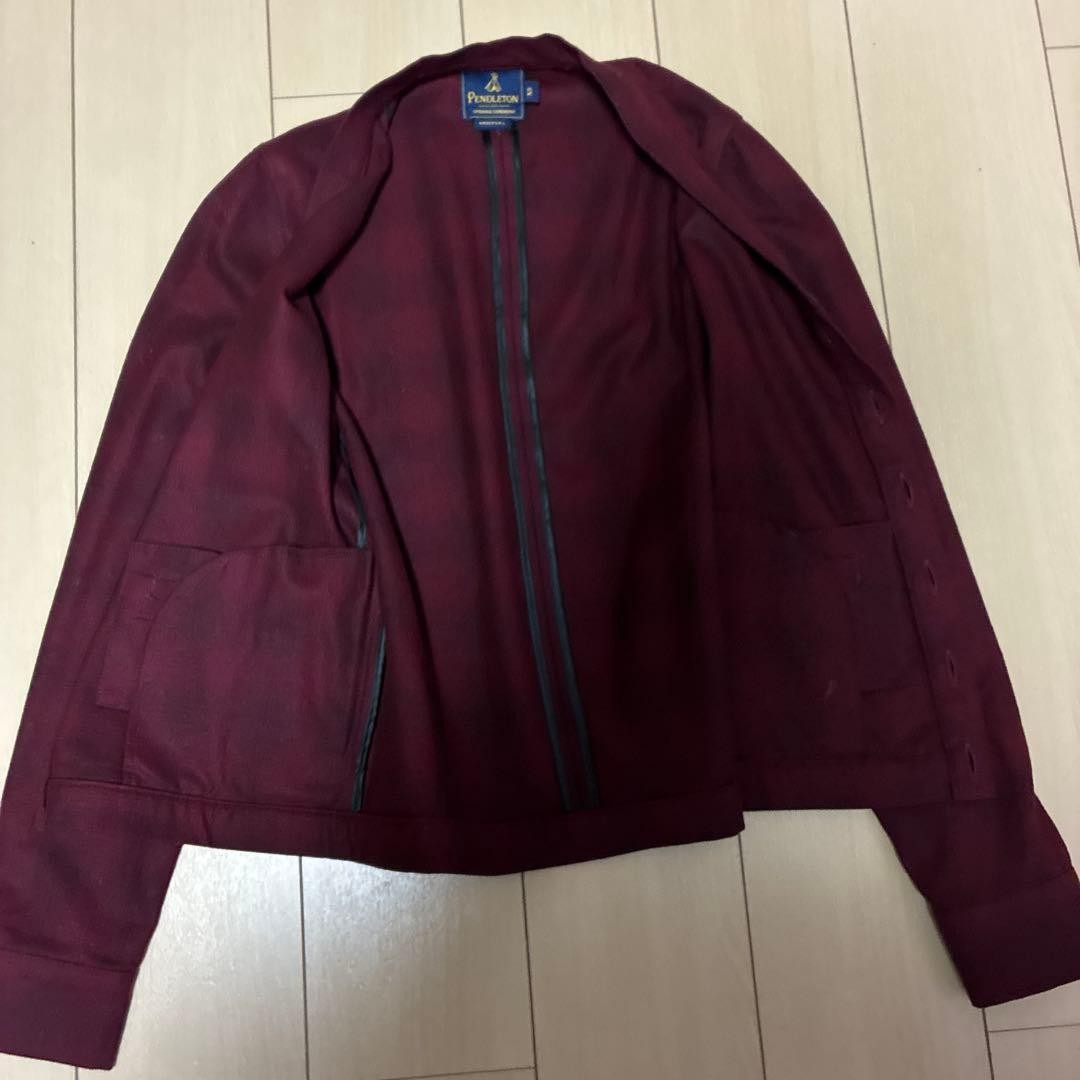 Pendleton×Opening Ceremony Wool Jacket S Burgundy - image 4