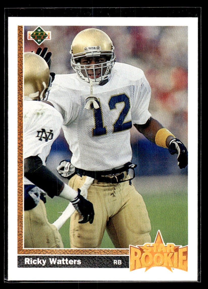 1991 Upper Deck Ricky Watters Rookie San Francisco 49ers #9