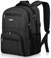 Backpack for Men Women, School Backpacks for Teen Boys Girls, 15.6 Inch Black