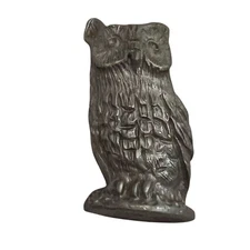Rawcliffe Vintage Pewter Owl Figurine Miniature Sculpture 1.5” collectible