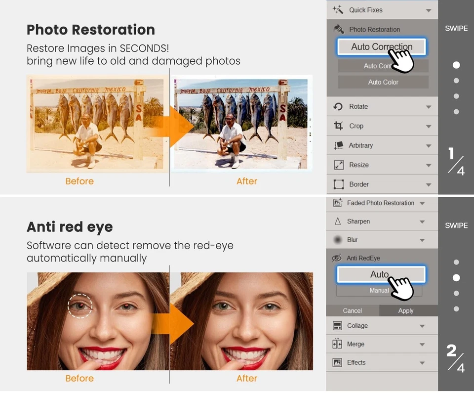 Photo Scanner ePhoto Z300, Scans 4x6 inch Photos in 2 Seconds, Auto crop and ... - Image 4 of 4