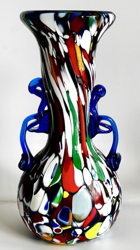 Italian Multicolour Murano Glass Vase - Picture 1 of 10