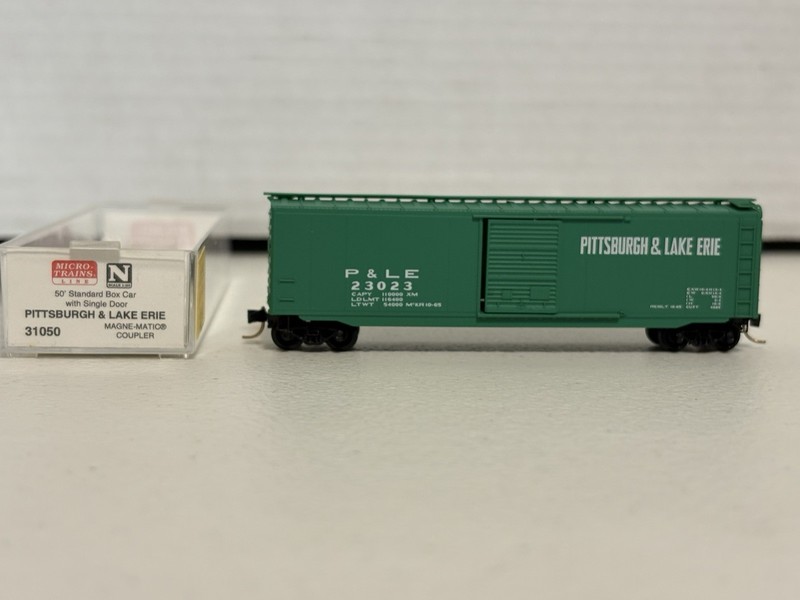 Micro-Trains N MTL #31050 Pittsburgh & Lake Erie 50' Standard Box Car P&LE NIB