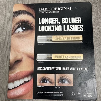 Babe Original Essential Eyelash Serum (6 Month Supply 2X 2mL )sealed 