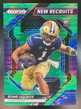 2024 Prizm Collegiate Draft Rome Odunze New Recruits Green Pulsar /25 RC Huskies