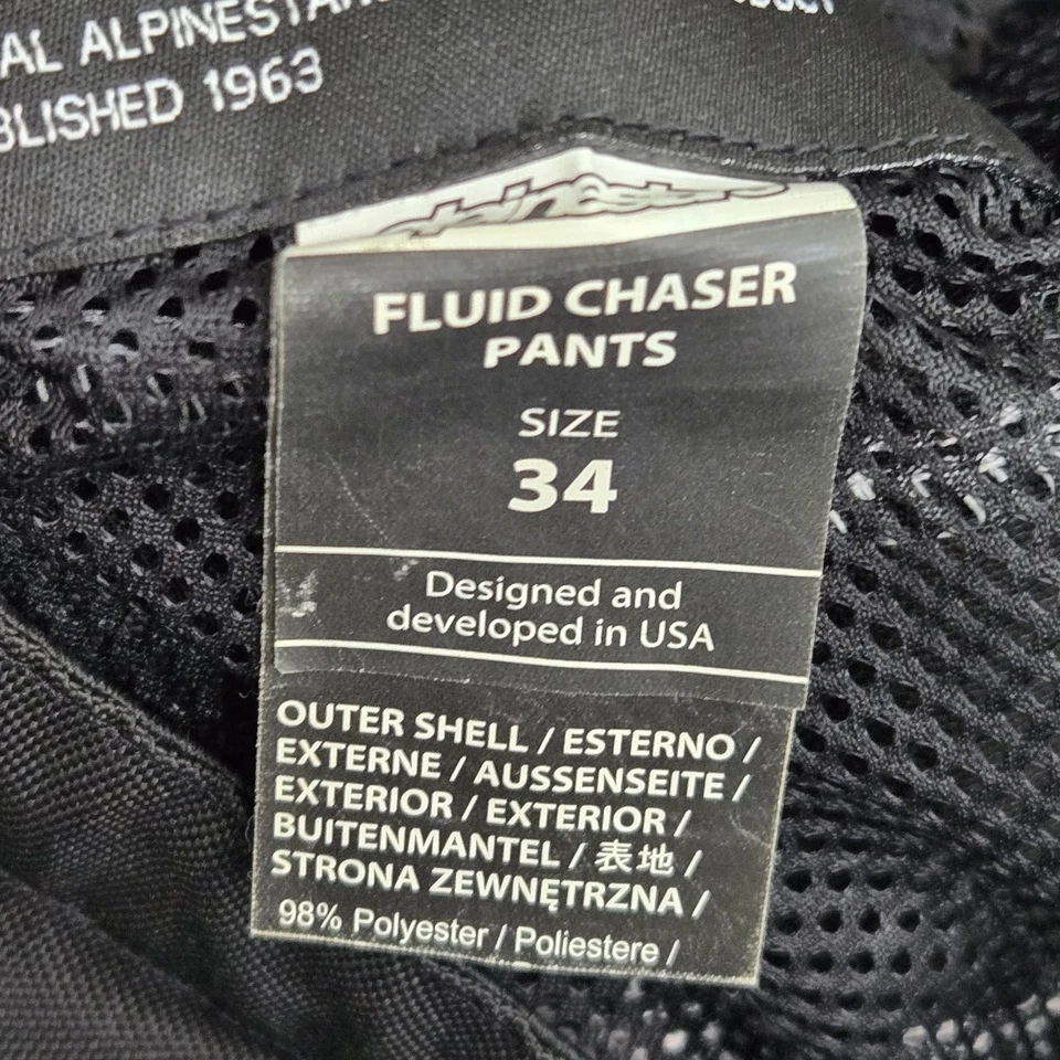 Pantalones Alpinestars Hombre 34 Negro Logo Motocross Colorblock Star Fluid Chaser Foto 3 de 4