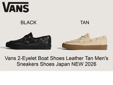 Vans 2-Eyelet Boat Shoes Leather Tan Men's Sneakers Shoes Japan 2026
