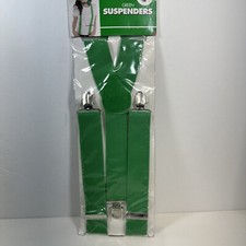 Ages 14 Green Solid Suspenders Costume Accessory HAT AND BOWTIE NOT INCLUDED