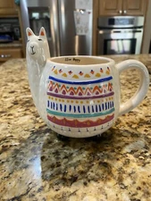 Natural Life Llama Live Happy Ceramic Mug
