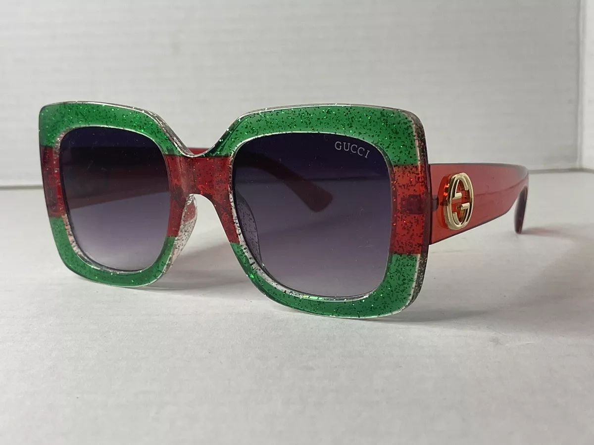 Green and red sales gucci sunglasses
