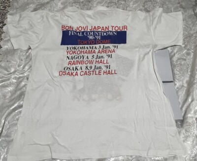 BON JOVI JAPAN TOUR FINAL '90-'91 Tシャツ L BON JOVI JAPAN TOUR
