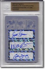 Scott Sizemore * Wilkin Ramirez * Cale Iorg Autograph Rookie Auto Plate BGS 1/1