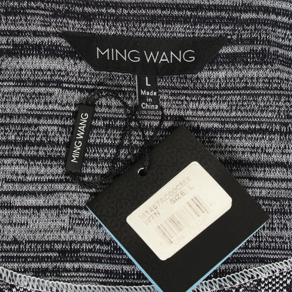 NWT Ming Wang Black and Gray Knit Jacket NWT Size L | eBay