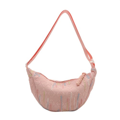 Nylon Shoulder Bag Solid Color Messenger Bag Casual Bucket Bag Women - Picture 8 of 13