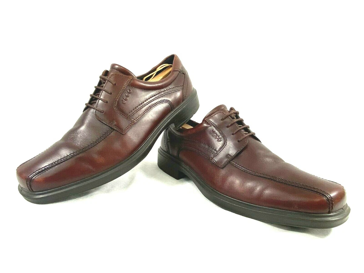 Ecco Size 13 13.5 EU 47 HELSINKI Rust Leather Lace Up Oxfords Mens
