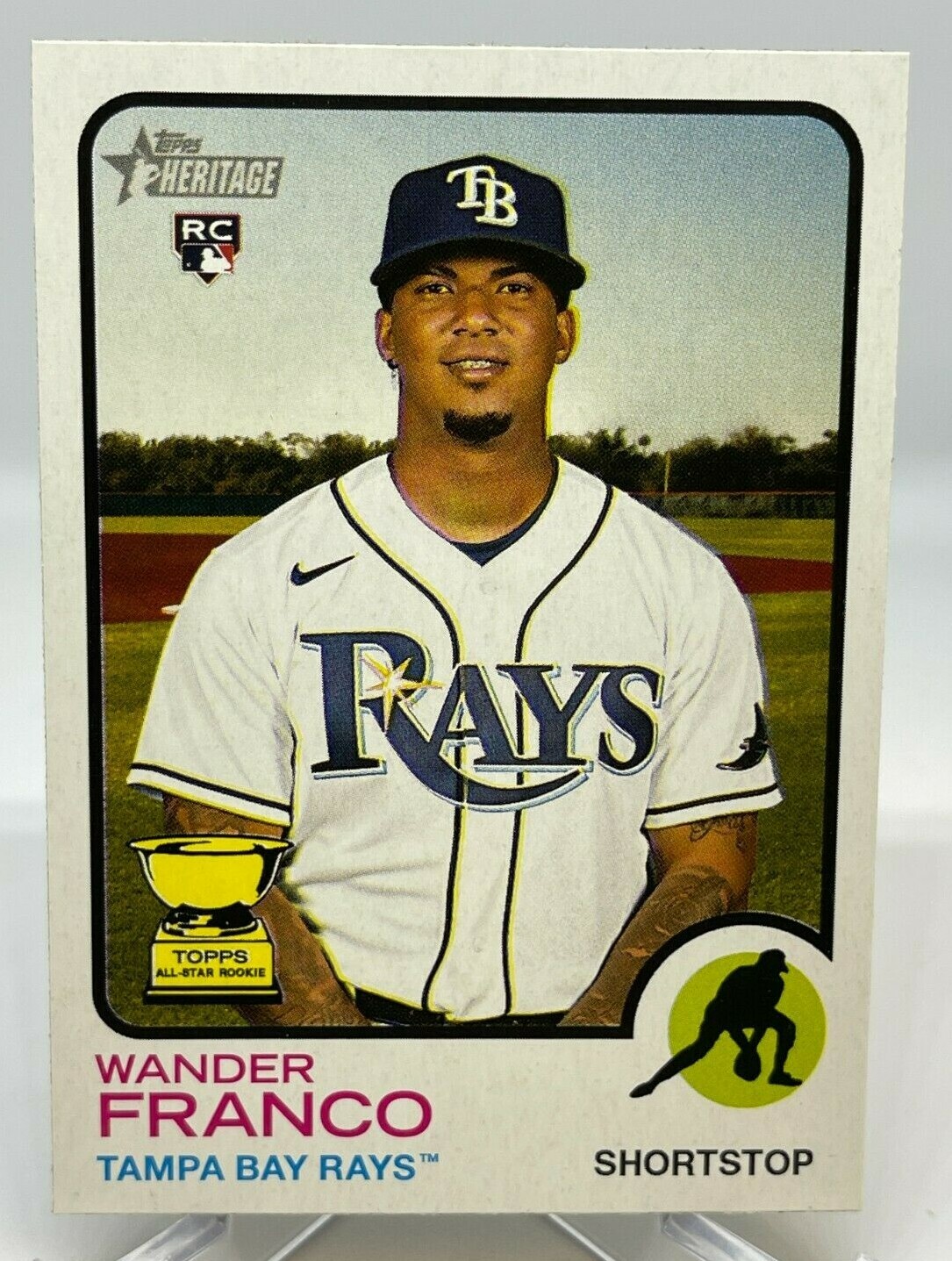 Wander Franco 2022 Topps Heritage Base Rookie Card #347 RC Tampa Bay Rays (C)