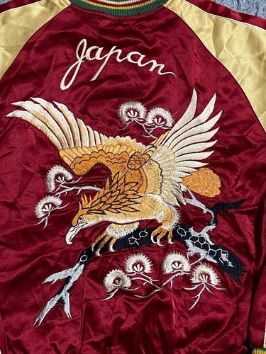 Okinawa Sukajan Souvenir Reversible Embroidery Jacket M Military Bruno Mars - Picture 5 of 15