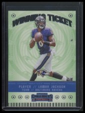 2020 Panini Contenders #WT4 Lamar Jackson Winning Ticket Ruby