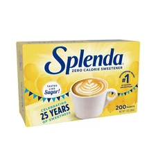 SPLENDA Zero Calorie Sweetener 200 Count Packets 7 oz Box