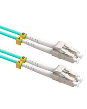 LC to LC Fiber Patch Cable OM3 10G/40G Multimode Duplex 50/125 2M 2 Pack