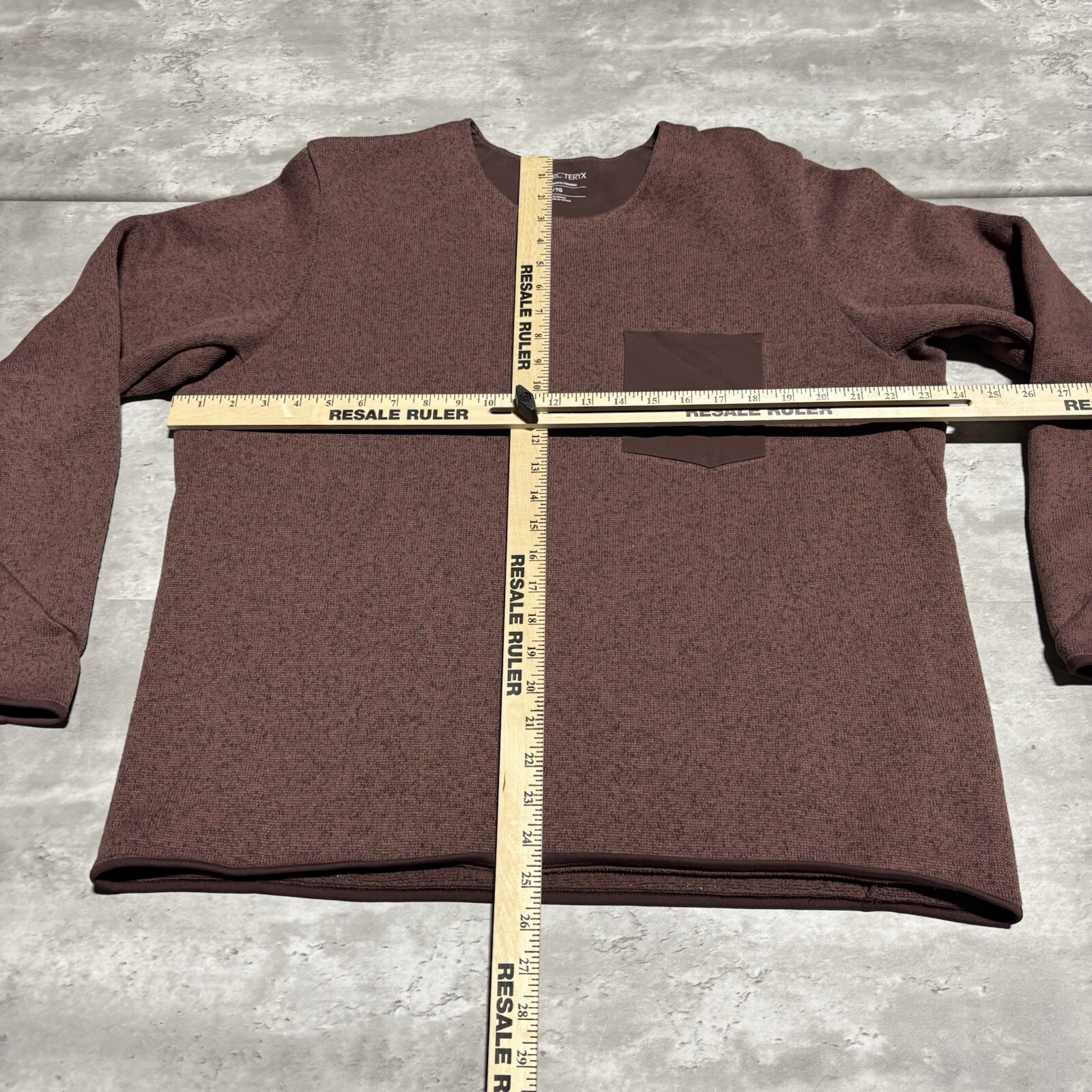 Arc'teryx Covert Maglione Donna Extra Large Rosa Ruggine Girocollo Pile Tasca