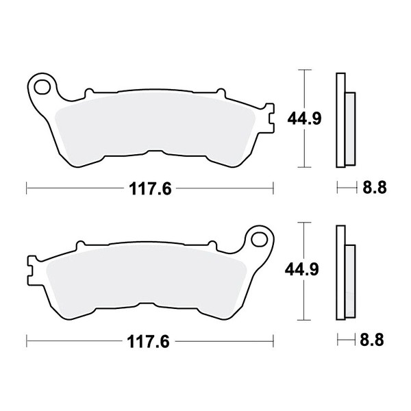 TRW Sinter SRM BremsbeläGe Passend FüR Honda SH 125 I Bj. 2009-2016-image