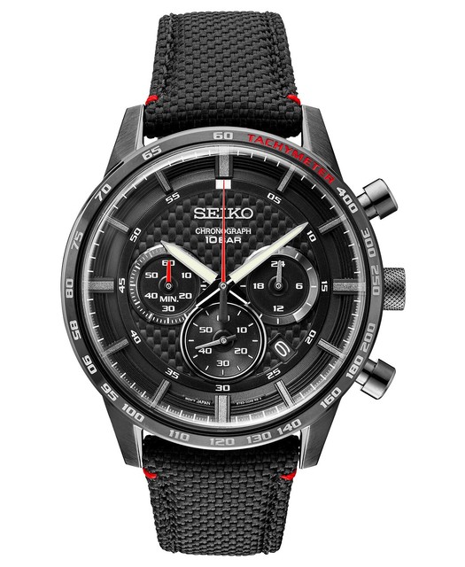seiko chronograph black dial