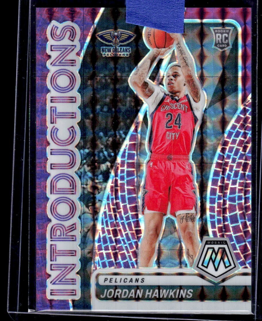 2023-24 Panini Mosaic Jordan Hawkins Introductions Purple Prizm Rookie RC #81/99