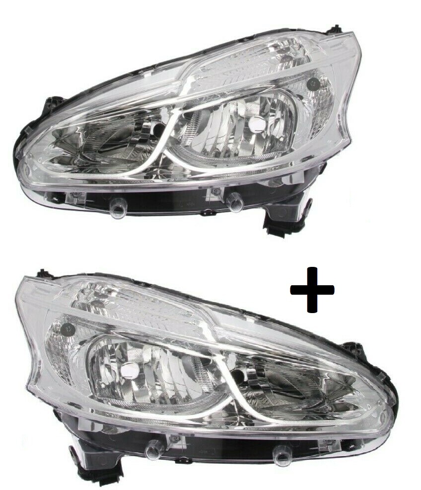 Phare avant gauche droit Peugeot 208 I optique de phare électrique H7 TYC argenté 2012 2013 2014 2015