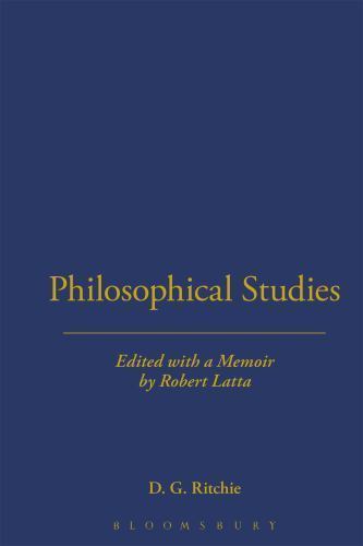 David George Ritchie Philosophical Studies by David George Ritchie (2003, Hardcover) for ...