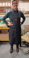 Split Leg Denim Apron. Perfect for Potters, esp if throwing pots on a wheel.