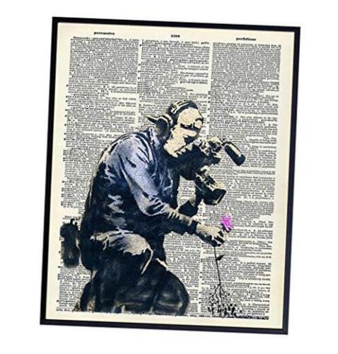 Banksy Wall Art Decor - Original 8x10 Poster for Bedroom, Living Room, Office,