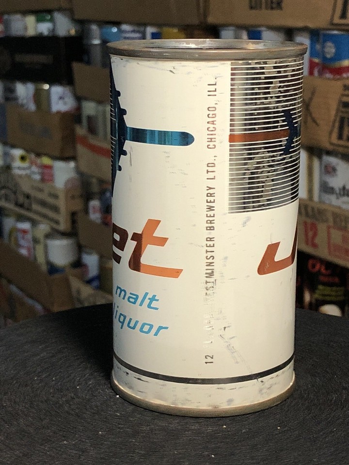 Vintage JET MALT LIQUOR Flat Top Beer Can Westminster Brewing Chicago