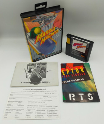 Sega Mega Drive Spiel Marble Madness Sehr Guter Zustand Sammler mit Poster etc.