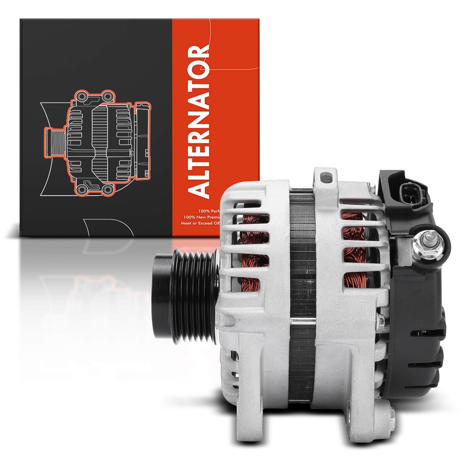 Alternator for Kia Optima Hyundai Elantra 130A 12V CW 6 Groove