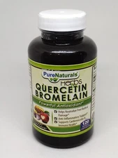 Pure Naturals Herbs Quercetin Bromelain, 120 veggie caps. Exp: 01/2026