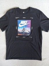 The Nike Air Tee Large Just Do It Art Printed Logo Athletic Pullover Black Shirt