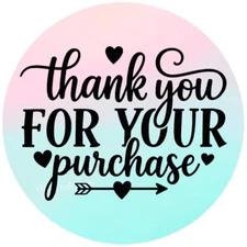 Thank You For Your Purchase Label • 2 Inch • Perfect for Handmade Orders