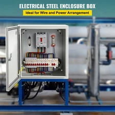 8x8x6" NEMA 4X Steel Electrical Box, IP66 Waterproof Junction Box for Outdoor