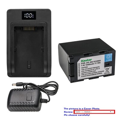 Kastar Battery Ultrafast Charger for JVC CONNECTED CAM GY-HC500E GY-HC500U
