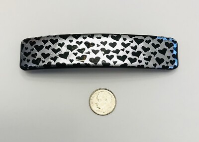 Dichroic Fused Glass Hair Barrette Handmade by Janet Wolery - 4