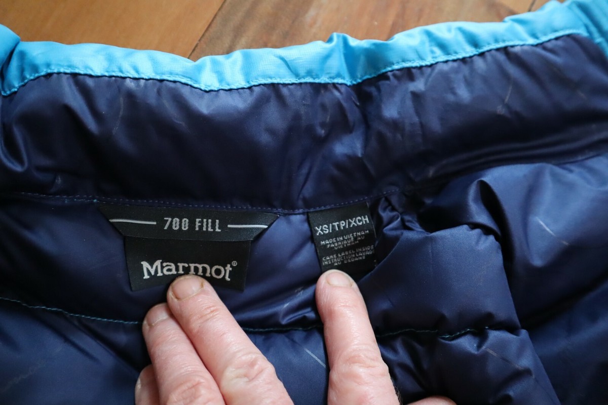 Dark Teal BLue Quilted MARMOT Zip Front Jacket XS | eBay