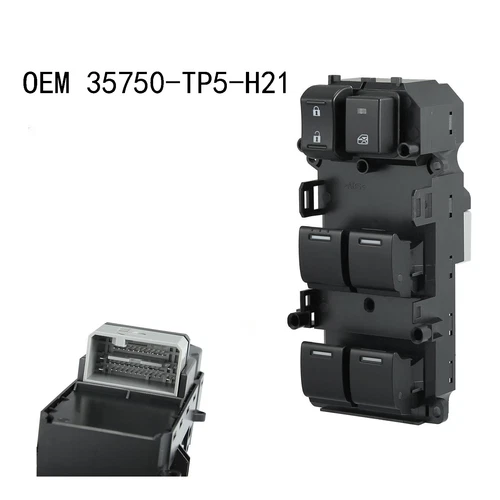 35750-TP5-H21 Interruttore alzacristalli elettrico lato sinistro anteriore per Honda Accord 2008-2012 - Foto 3 di 12