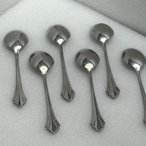 6 Oneida USA BANCROFT luogo ovale zuppa cucchiaio posate acciaio inox argenteria - Foto 8 di 11