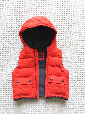EUC Baby GAP puffer hooded puffy vest 