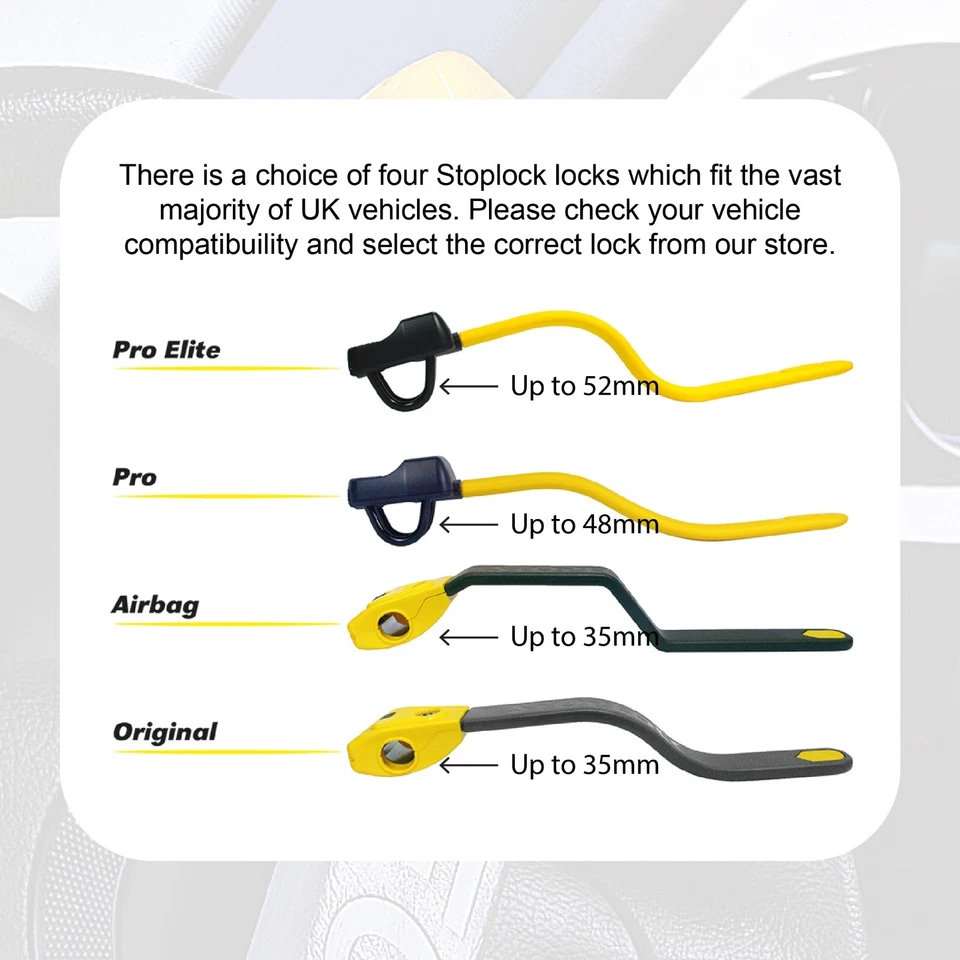 Stoplock Steering Wheel Lock Recommended for Vauxhall Omega 1994 to 2003 - Image 4 of 4