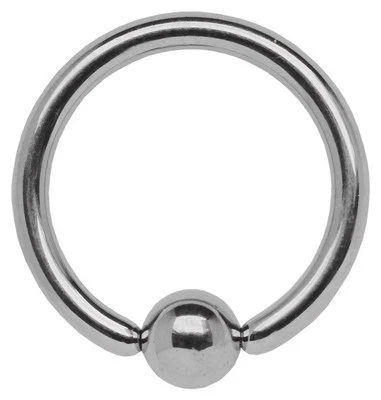 Titan Íntimo Oreja Piercing de Pecho Joyería Anillo Bcr En 3,0mm Fuerza con Bola