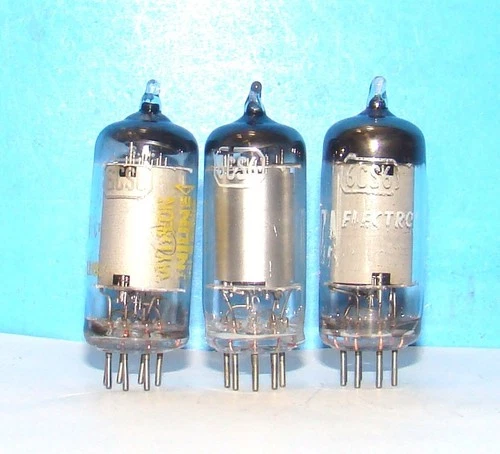 6CS6 RCA 3 radio audio electron vintage amplifier vacuum tubes valve tested 6CS6