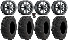 ITP Inertia Bdlk 14" Wheels Bk +40mm 27" Harvester Tires Commander Maverick